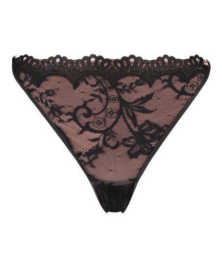 Helena g-streng med kurvet form, Svart