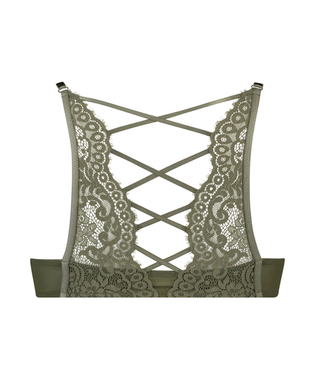 Cardi fôret pushup-BH med bøyle, Grønn