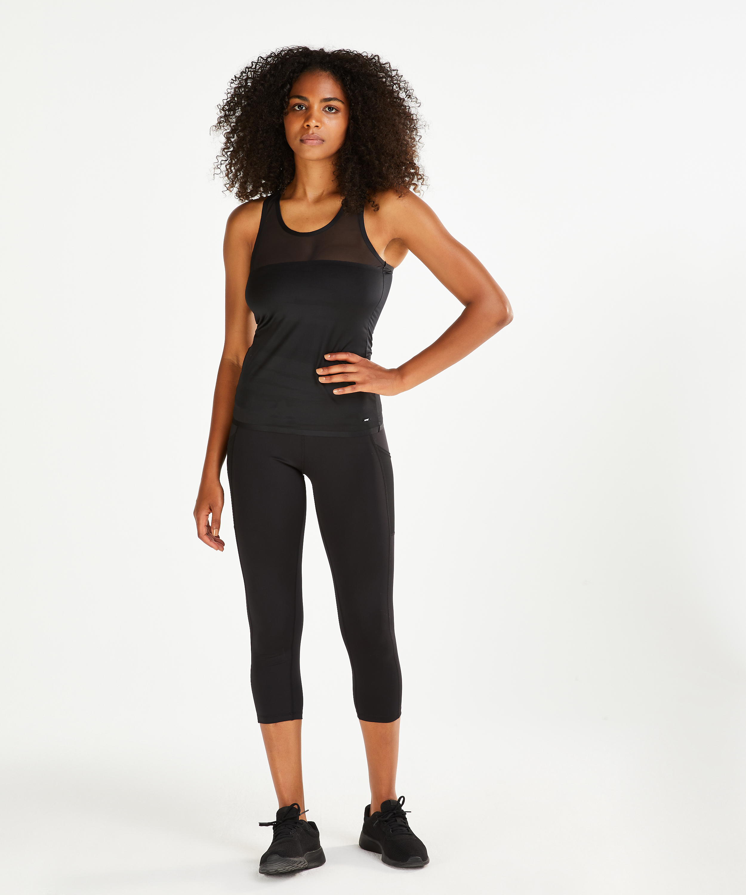 HKMX  Bonded mesh tanktopp, Svart, main