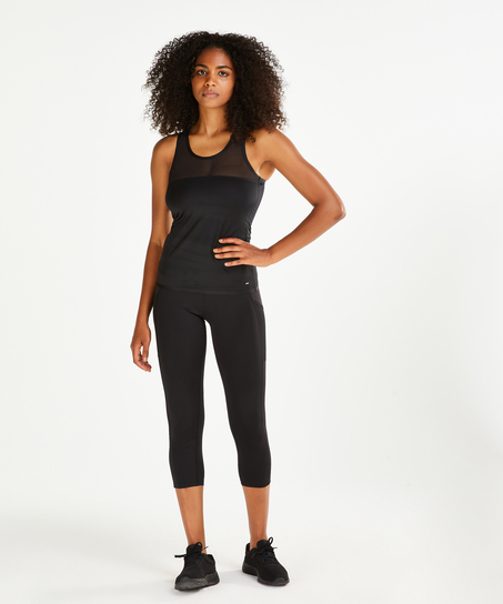 HKMX  Bonded mesh tanktopp, Svart