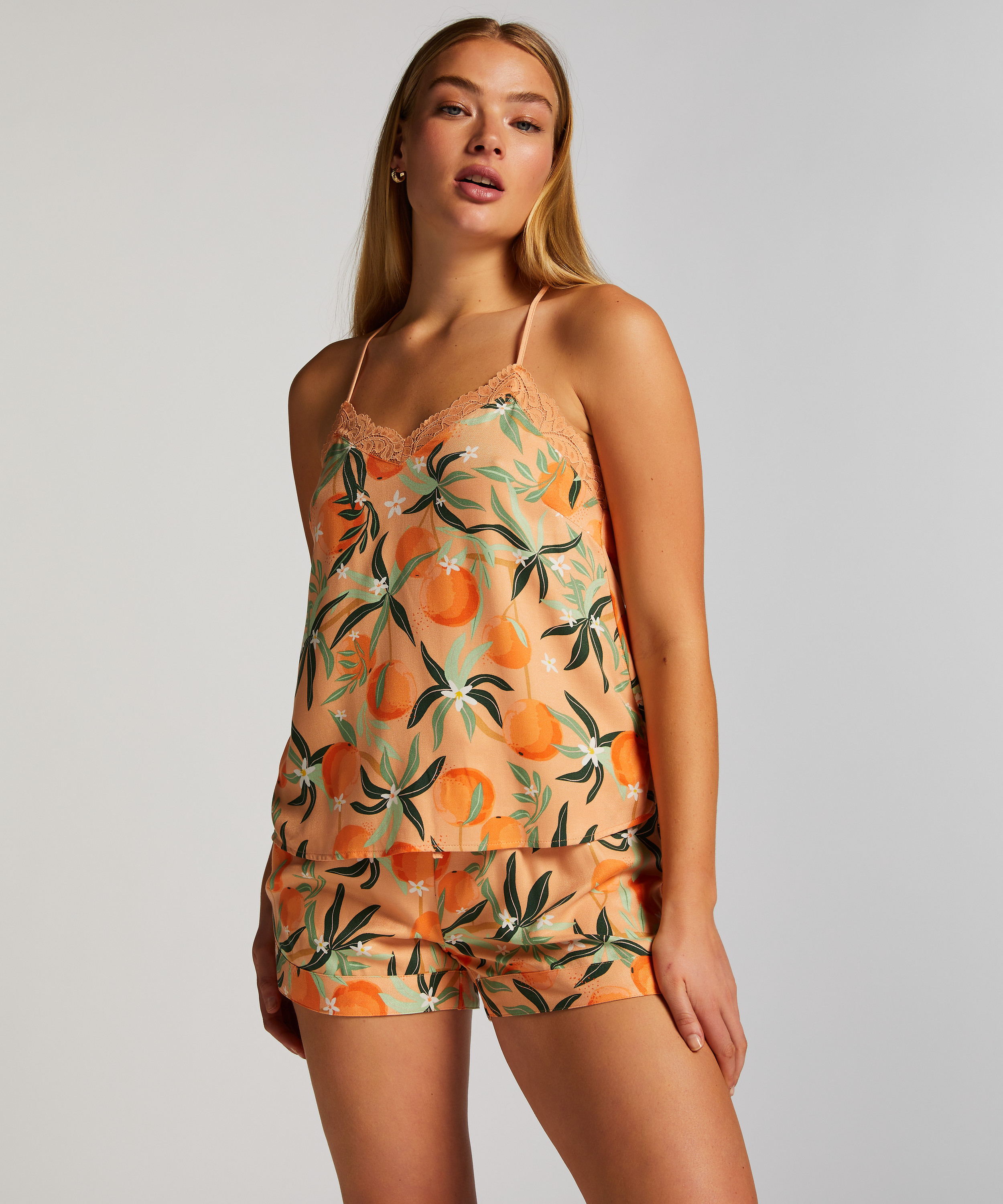 Cami-topp Woven Lace, Rosa, main