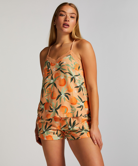 Cami-topp Woven Lace, Rosa