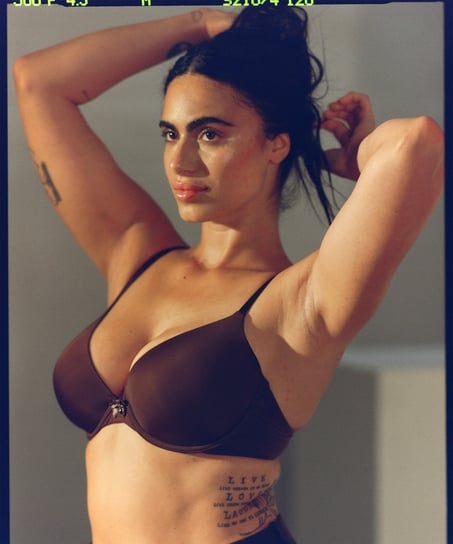 Vattert bh med b&oslash;yle Plunge, Brun