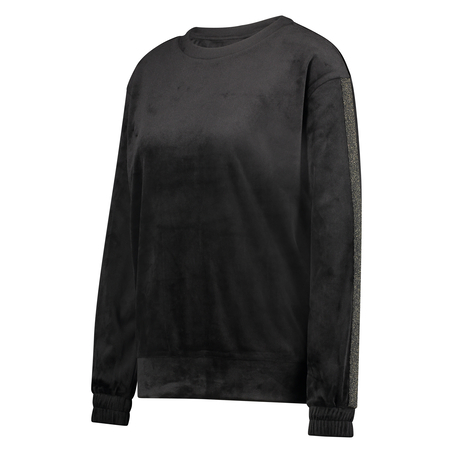 Velvet shimmer topp, Svart