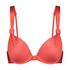 Luxe polstret bikinitopp med spiler, skål E og større, Rød