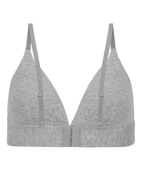 Bralette i bomull, Grå