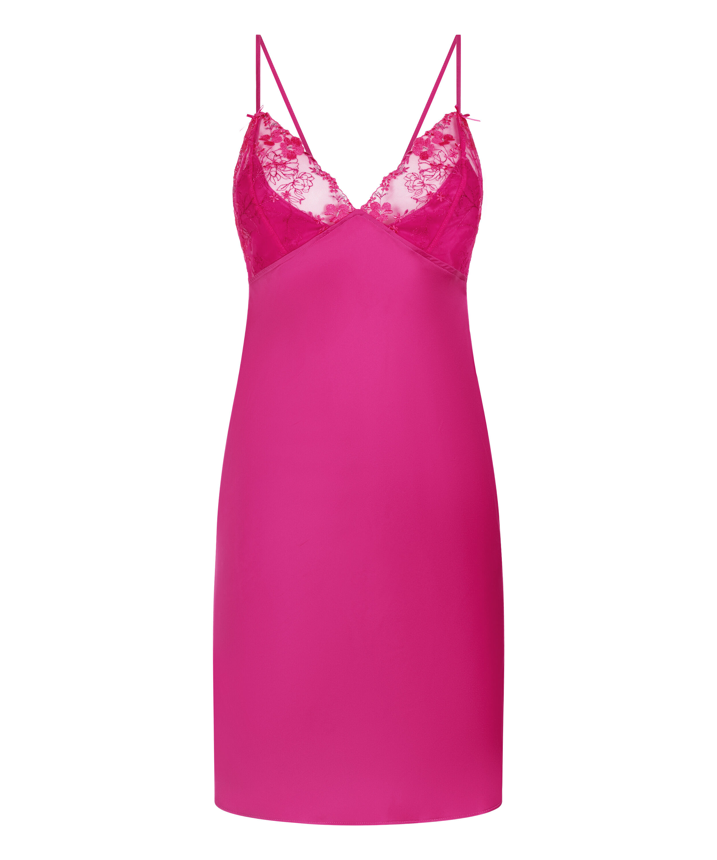 Peonie Slipdress Satin, Rosa