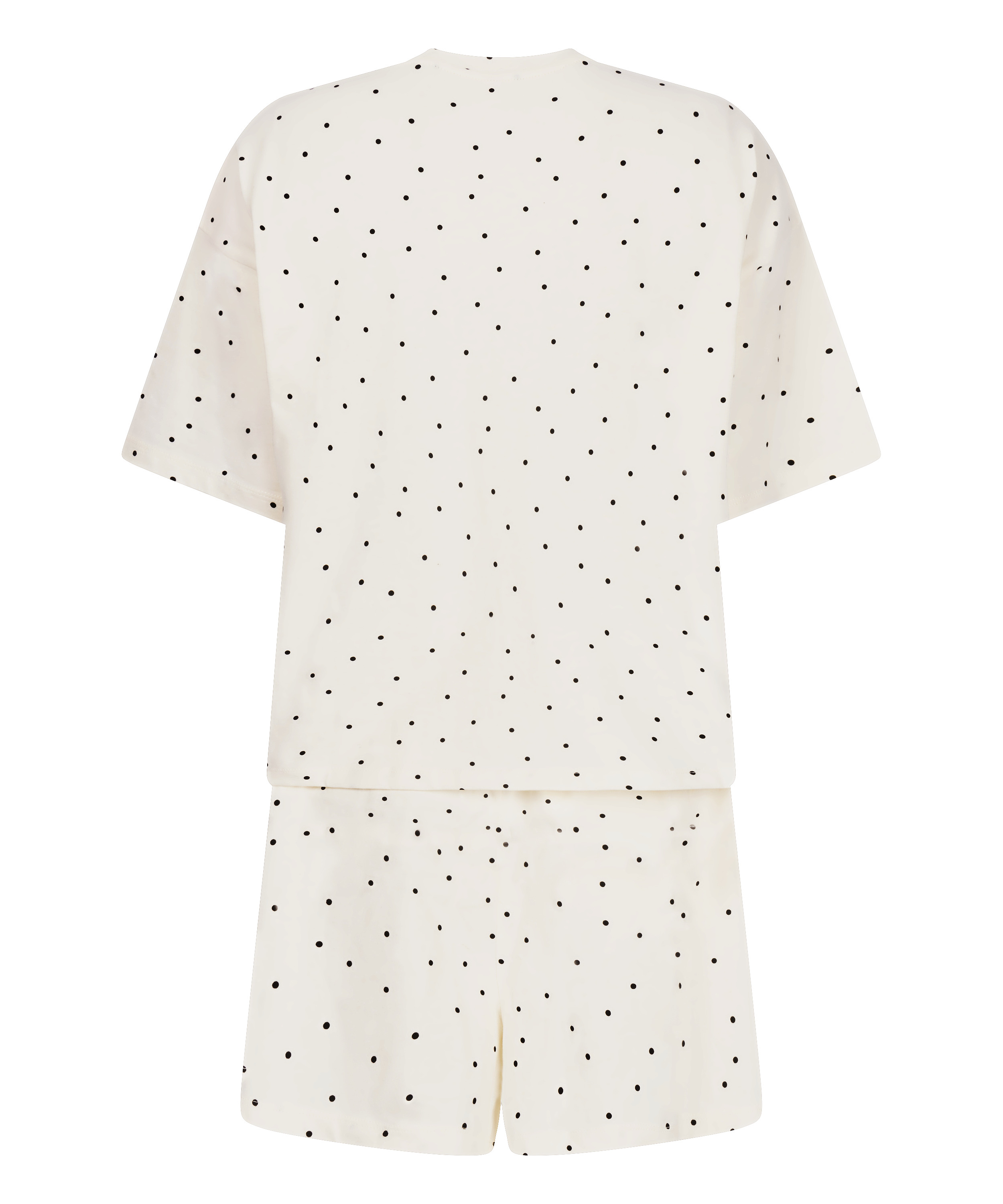 Pyjama Set Cotton Jersey Short, Hvit, main