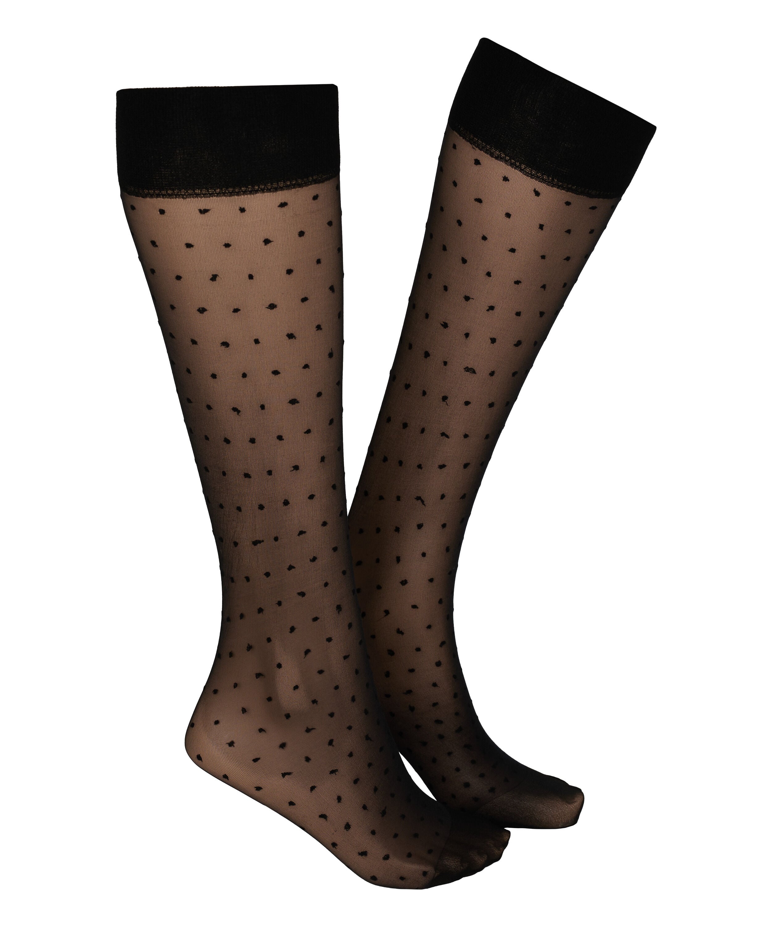Sheer Sokker Dots, Svart Sheer Sokker Dots, Svart