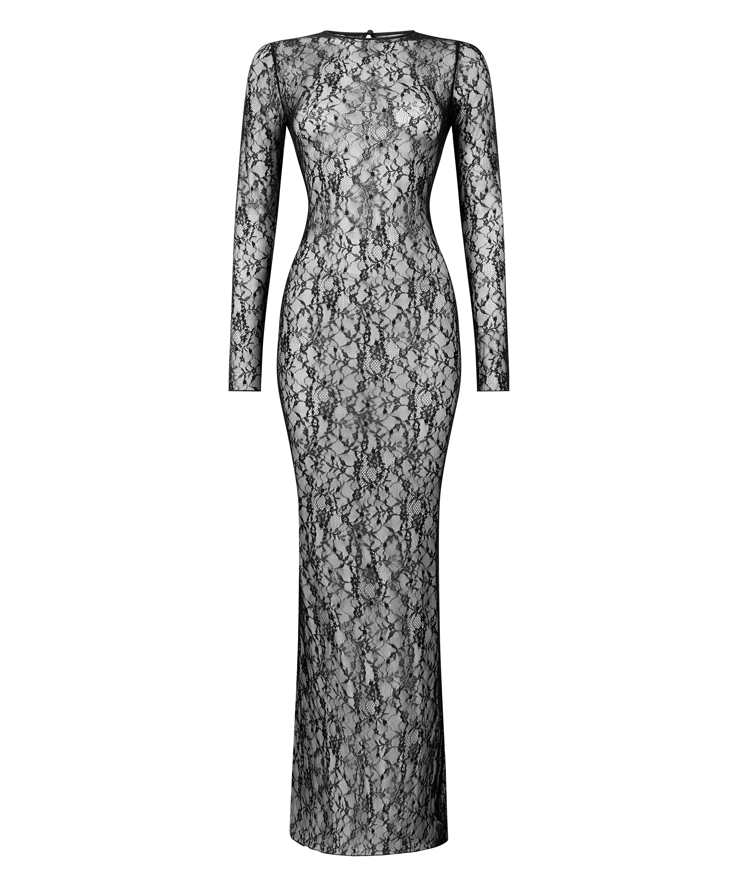 Slipkjole Lace, Svart, main