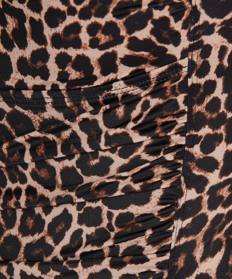 Leopard badedrakt, Beige