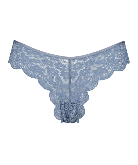 Slip brésilien jambe haute, Blå