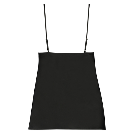 Bow satengtopp, Svart