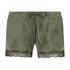 Velvet lace shorts, Grønn