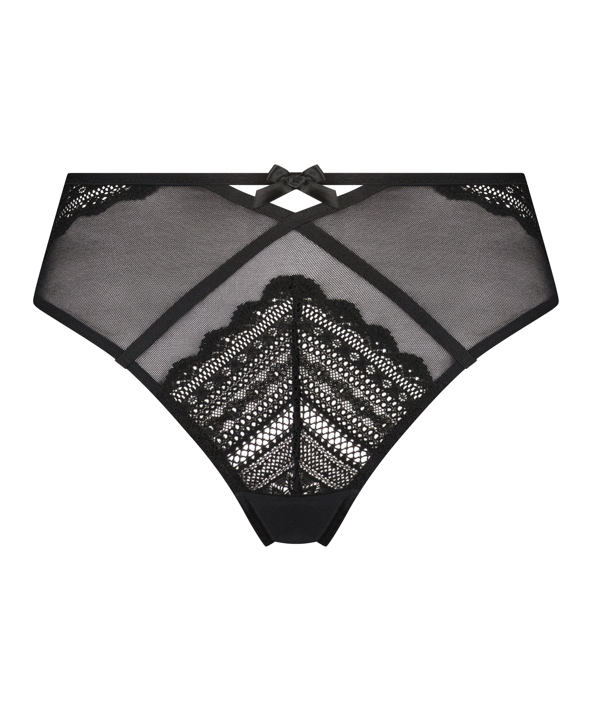 Mahina brasiliansk truse med h&oslash;y skj&aelig;ring, Svart, main