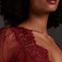 Allover Lace topp, Rød