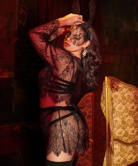 Lace skj&oslash;rt, Svart