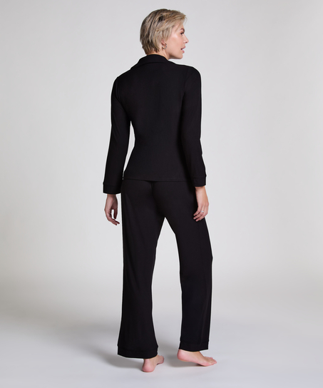 Ribbestrikket jakke – Basisplagg, Svart