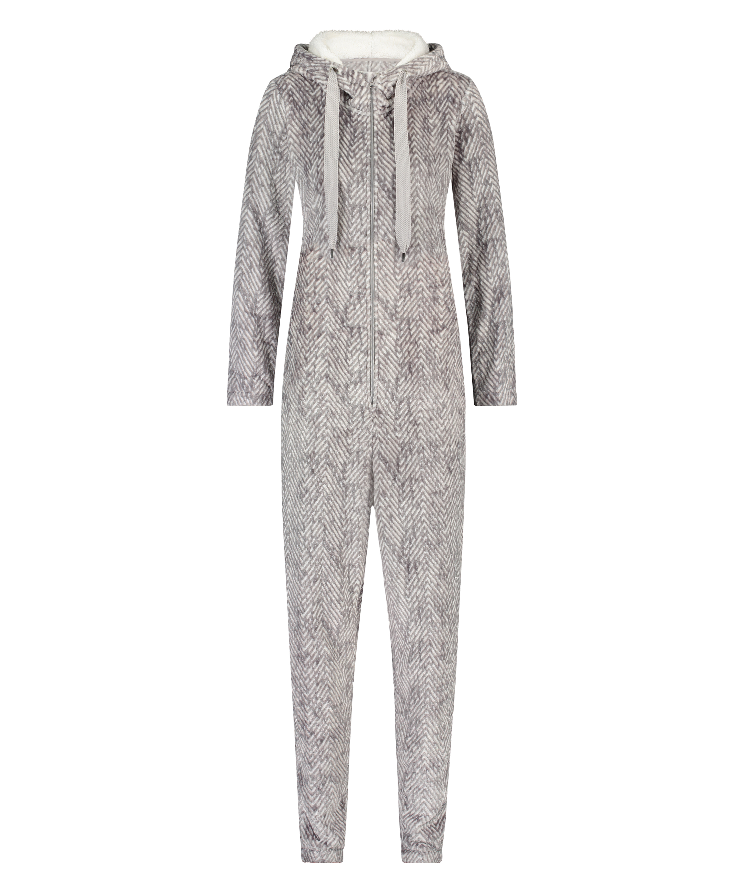 Onesie flanellfleece, Grå, main