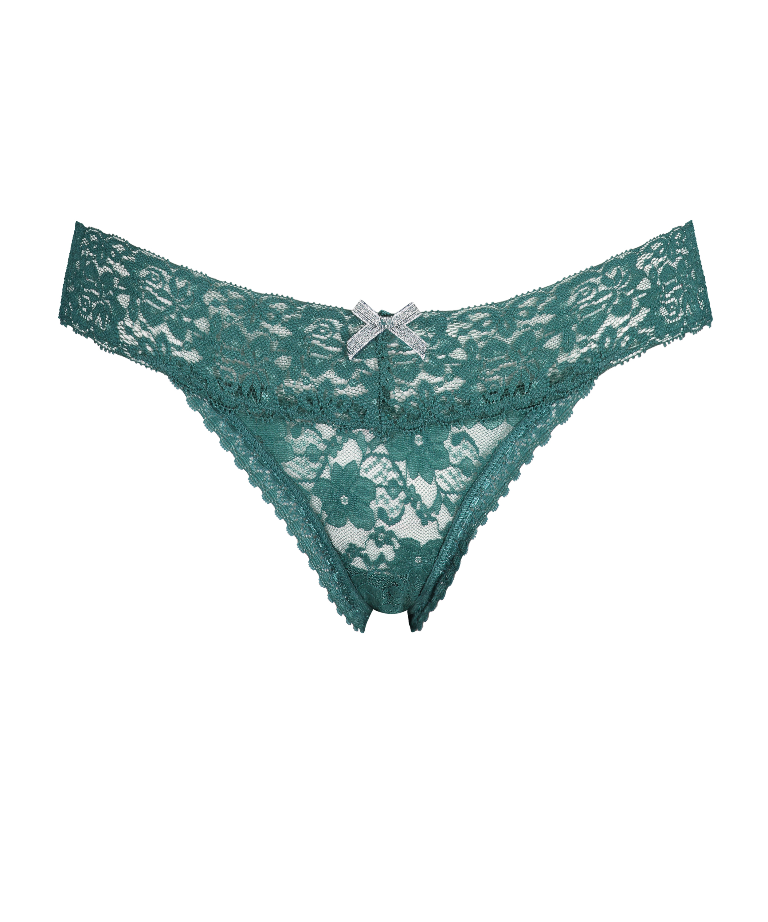 Floral lace g-streng, Bl&aring;, main