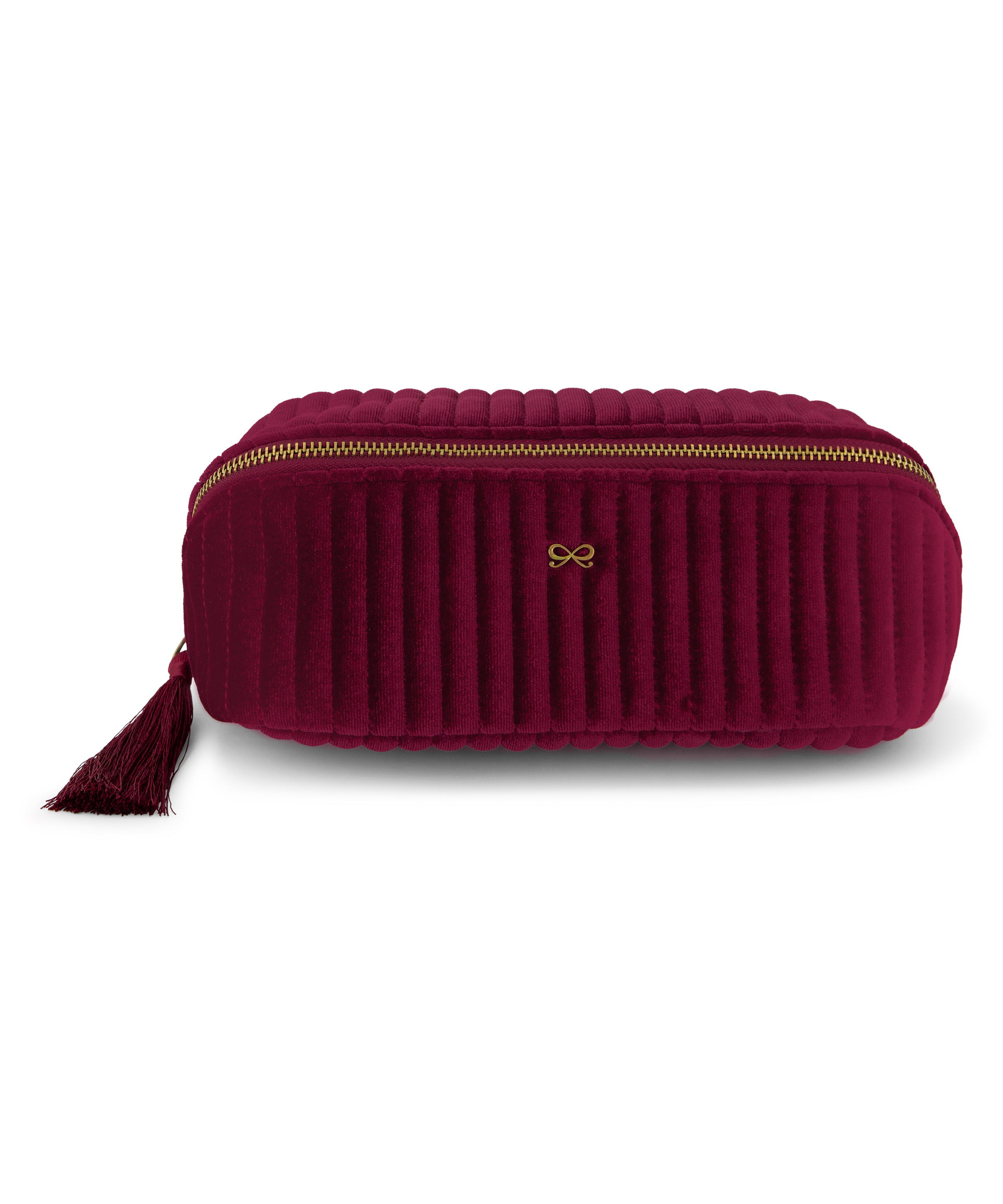 Velvet Make-Up Bag, Rød, main