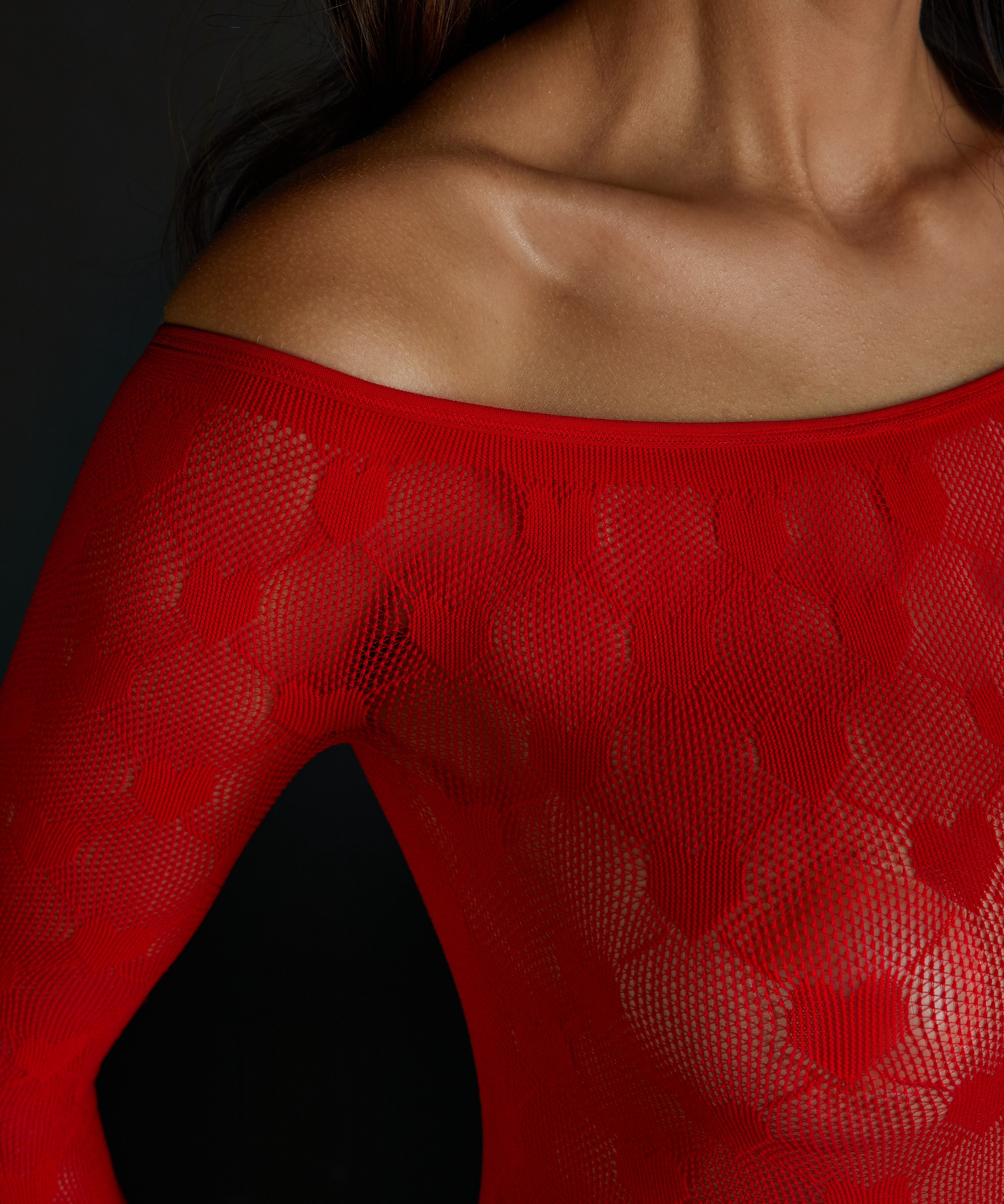 Private playsuit med hjerter, R&oslash;d, main