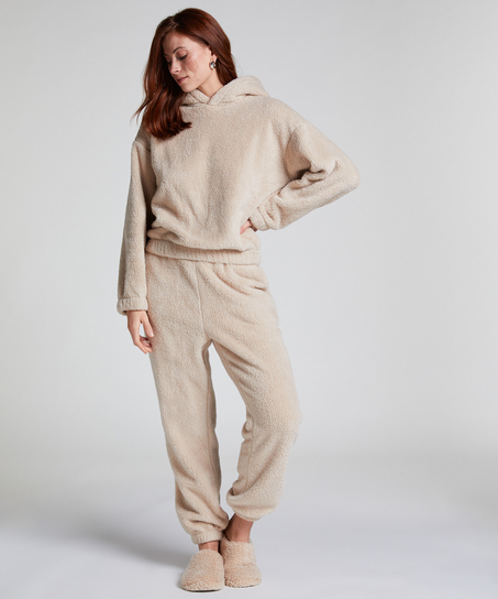 Fleece Snuggle joggebukse, Beige