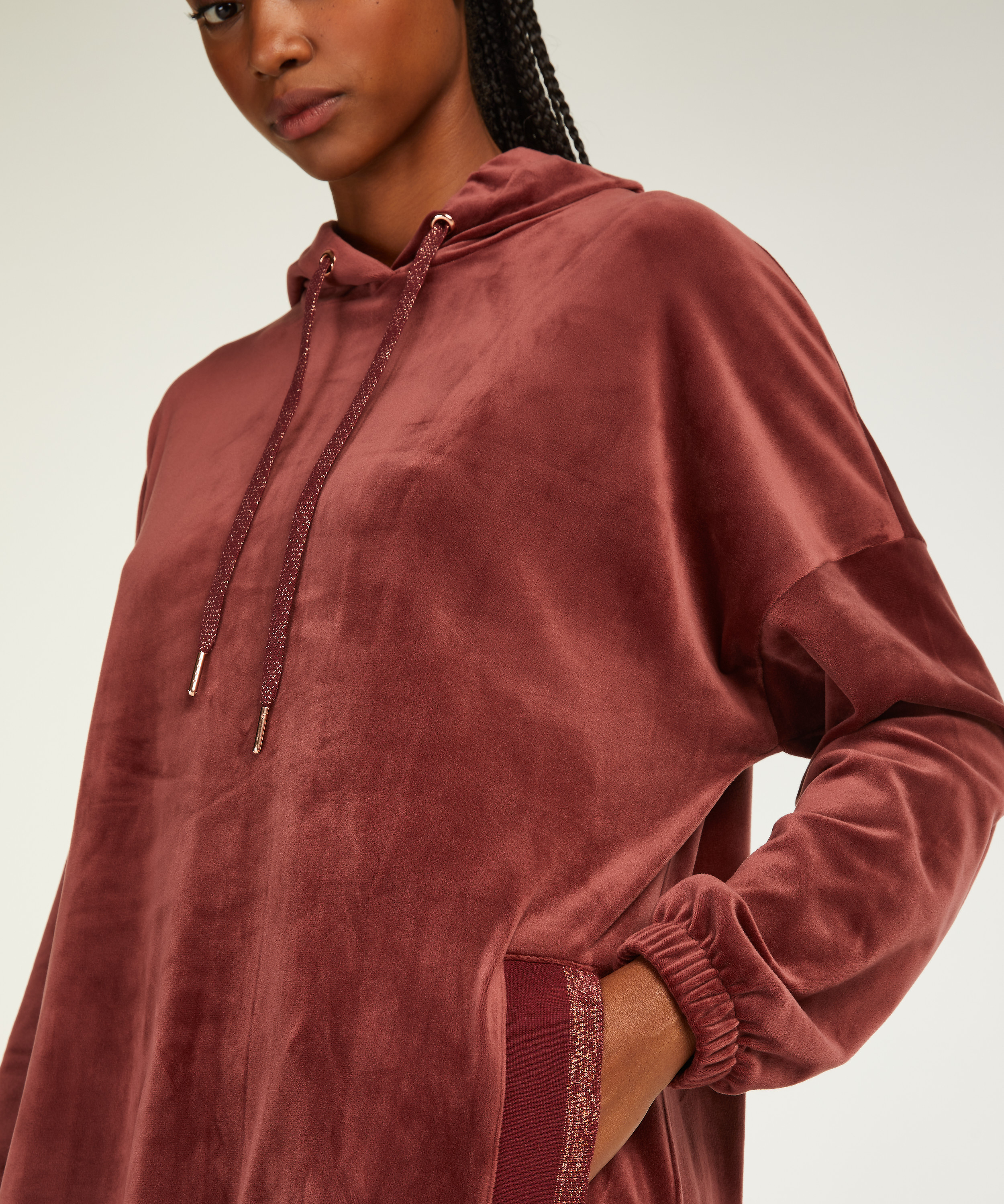 Velvet kjole, Brun, main