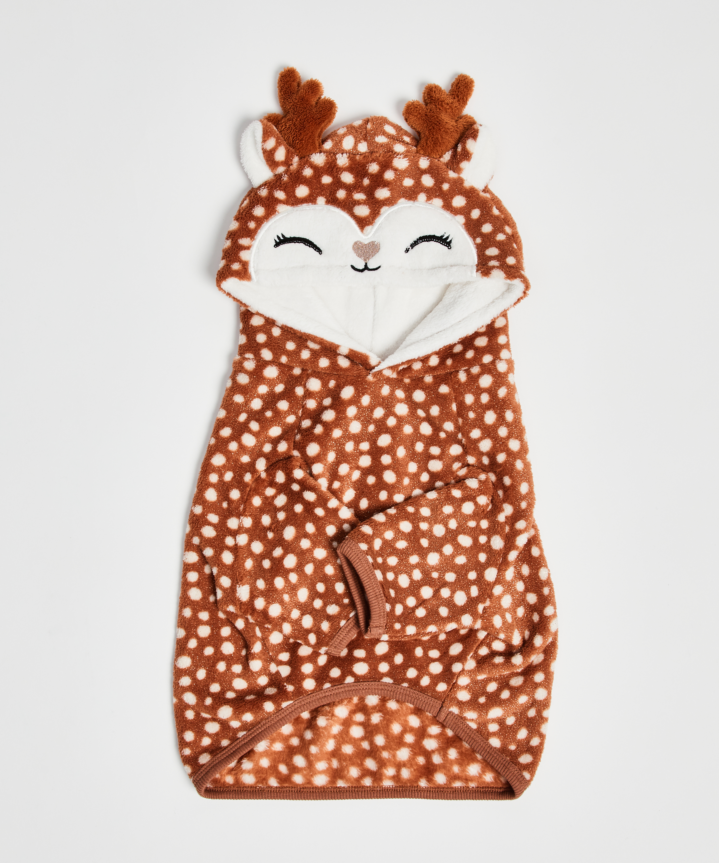 Fleece hunde-onesie, Brun, main