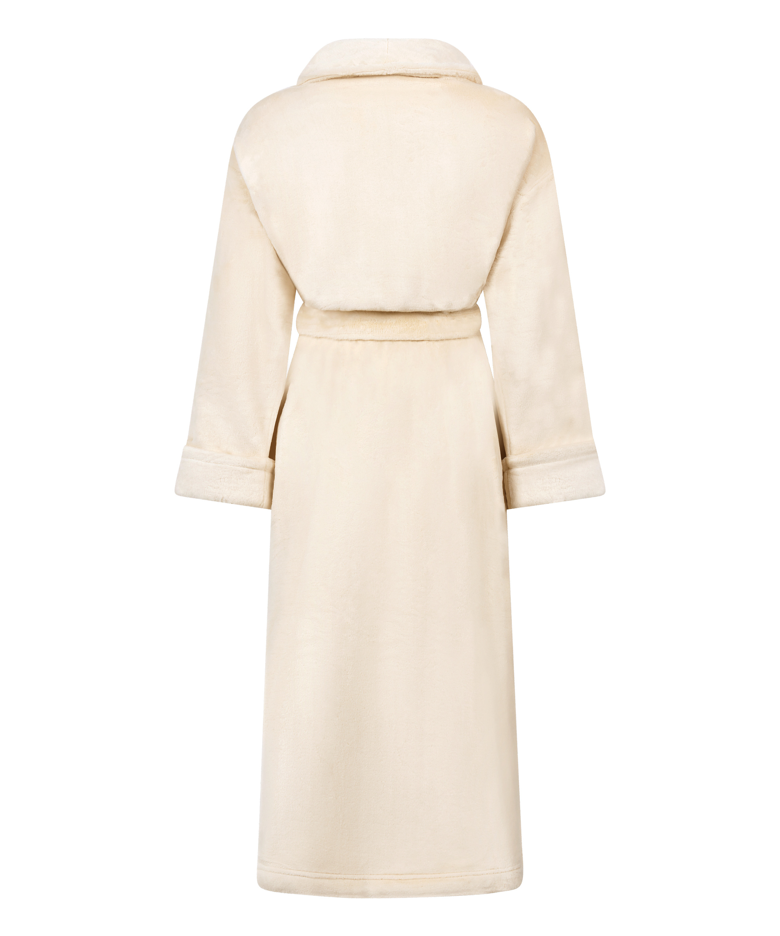 Myk fleece-badek&aring;pe, Hvit, main