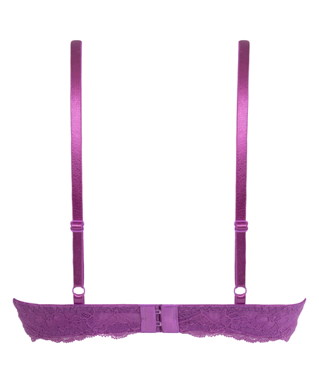 Vattert bh med b&oslash;yle push-up Marine, Rosa