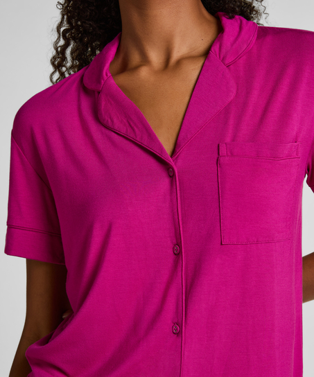 Essential kortermet jakke i jerseystoff, Rosa