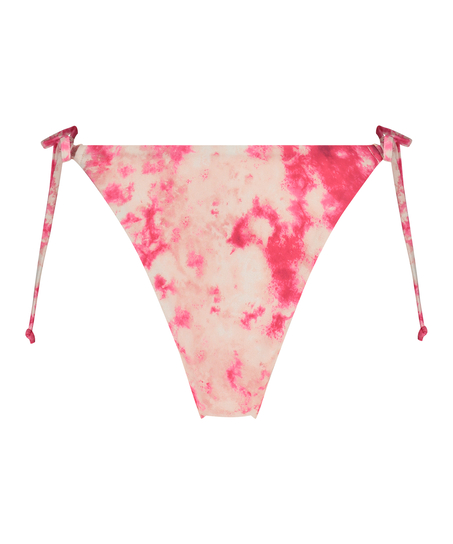 Bikiniunderdel med h&oslash;yt snitt Tie Dye, Rosa