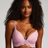 Polstret longline push-up BH med bøyle Lidia, Rosa