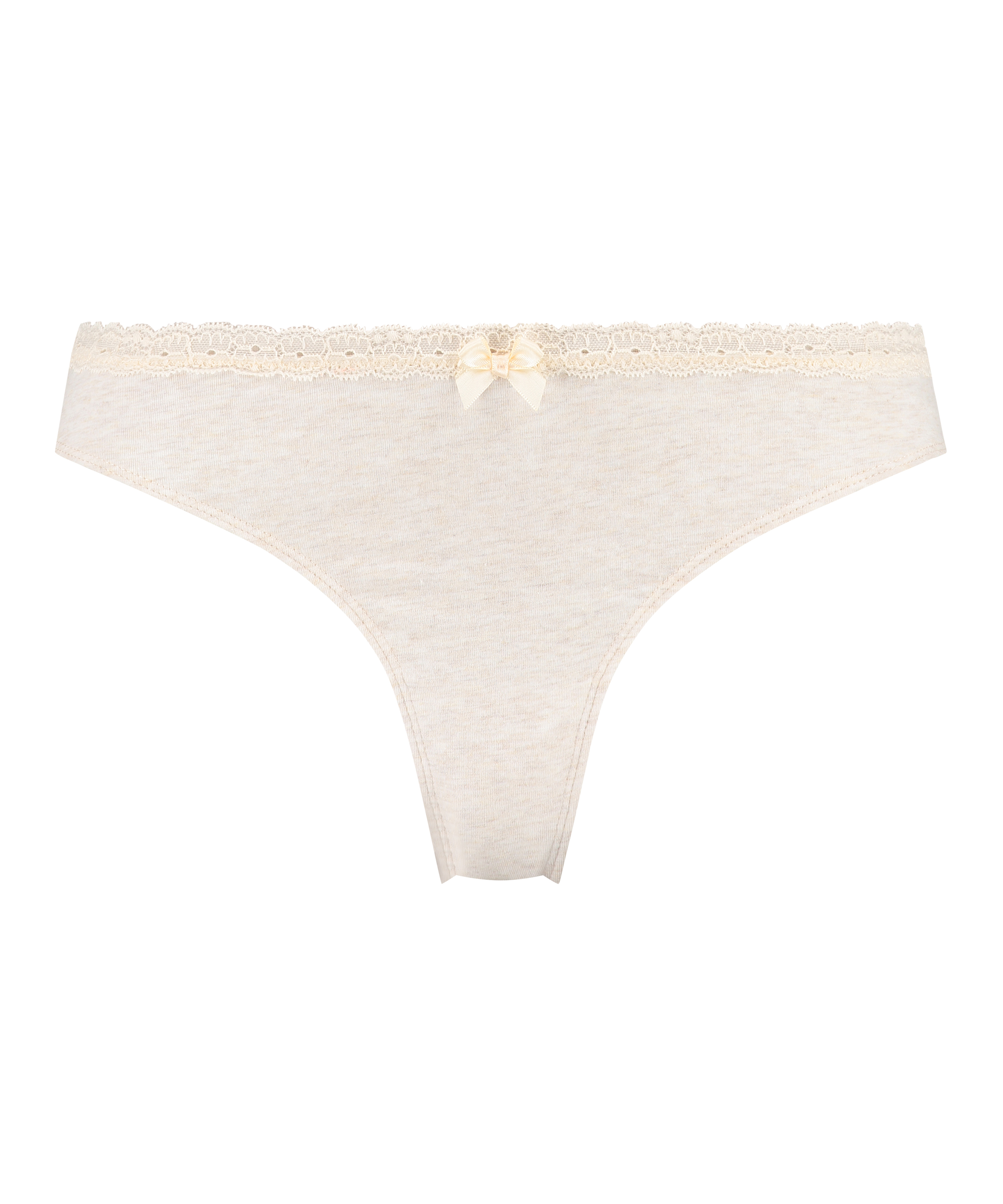 G-streng i bomull, Beige, main