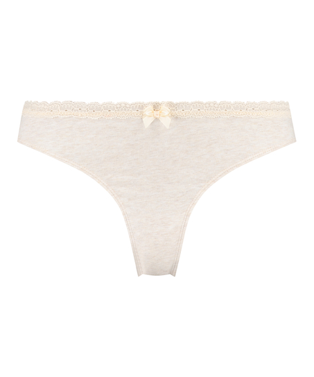 G-streng i bomull, Beige