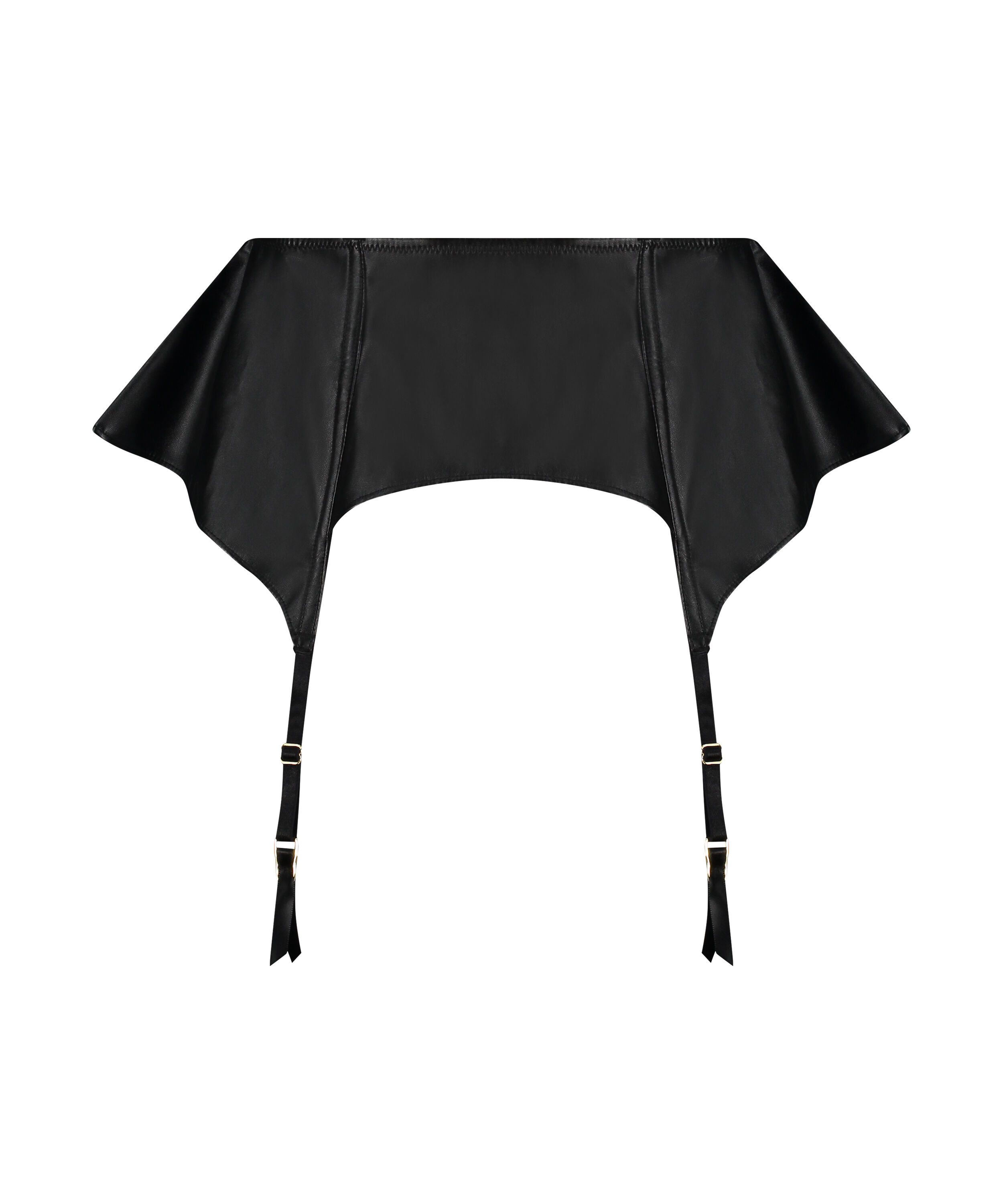 Private hofteholder med l&aelig;rlook, Svart