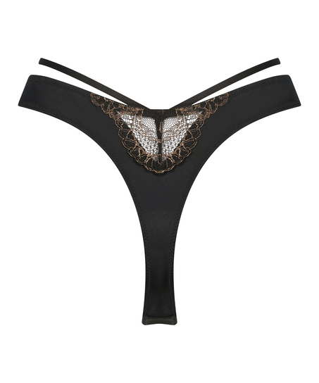 Leci  G-streng-truse med høy skjæring, Svart