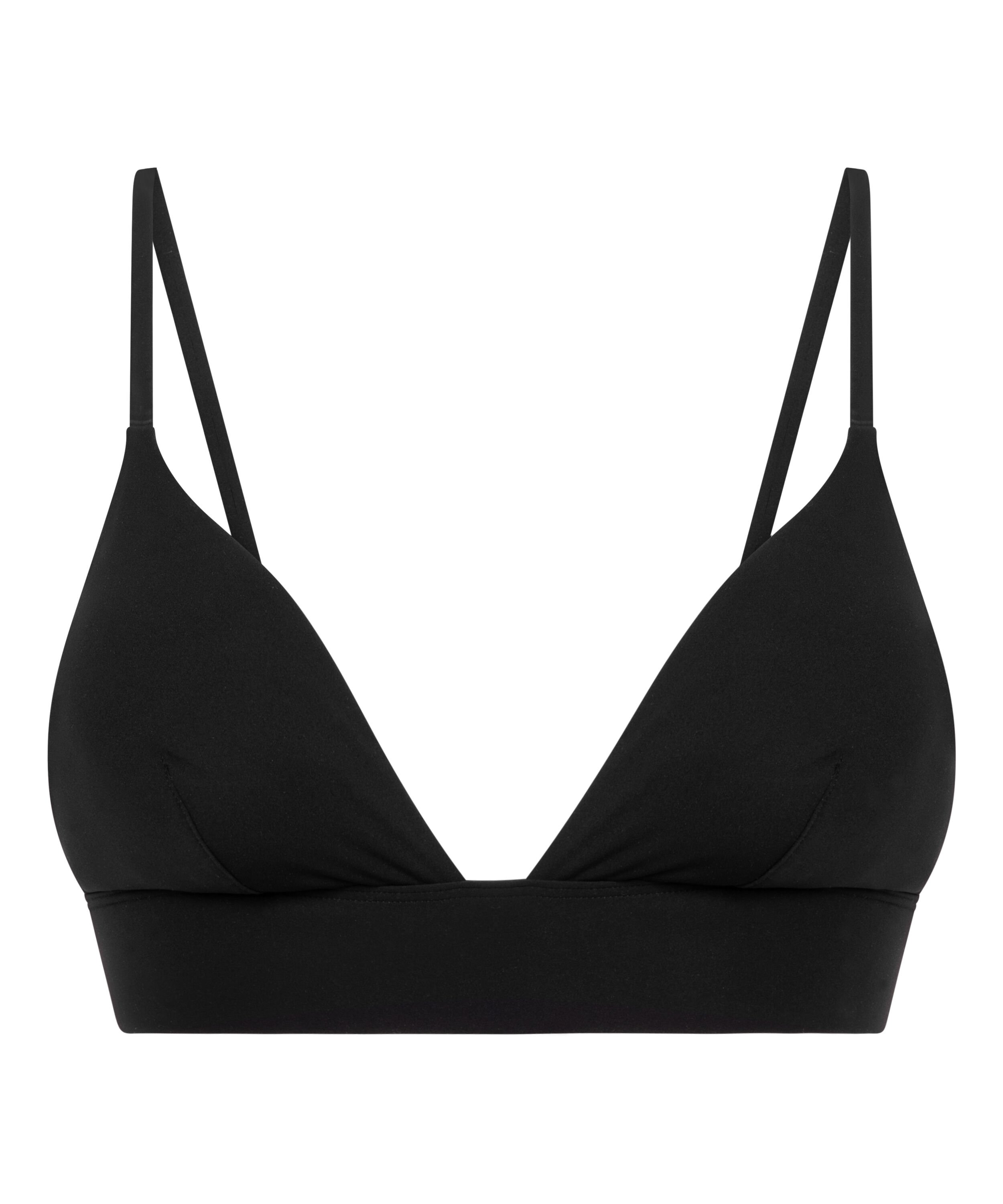 Triangle Bralette Smooth, Svart