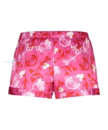 Pyjamasshorts i sateng, Rosa