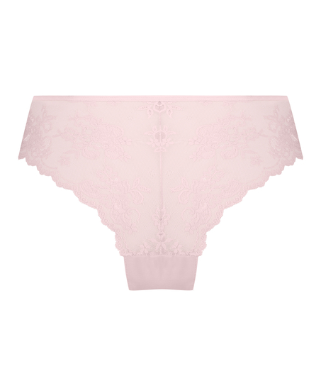Invisible brasiliansk truse Lace Back, Rosa