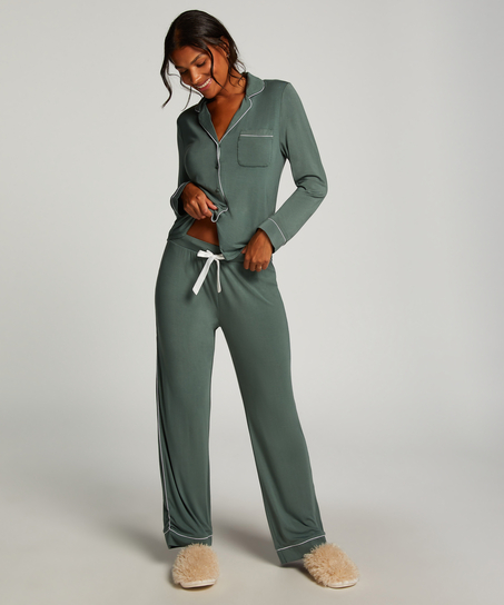 Essential bukser i jerseystoff, Gr&oslash;nn