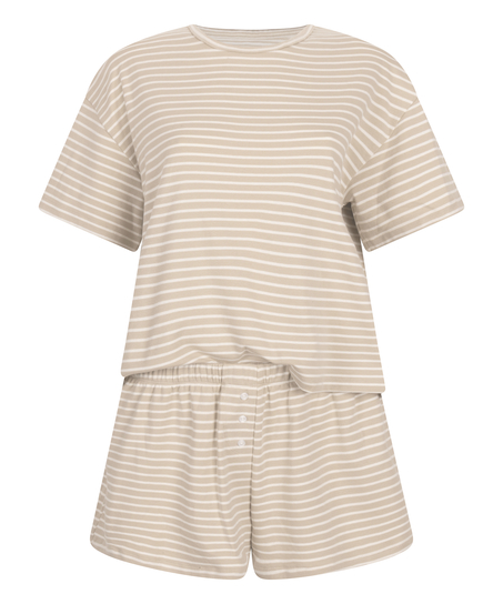 Pyjamasett Jersey, Beige