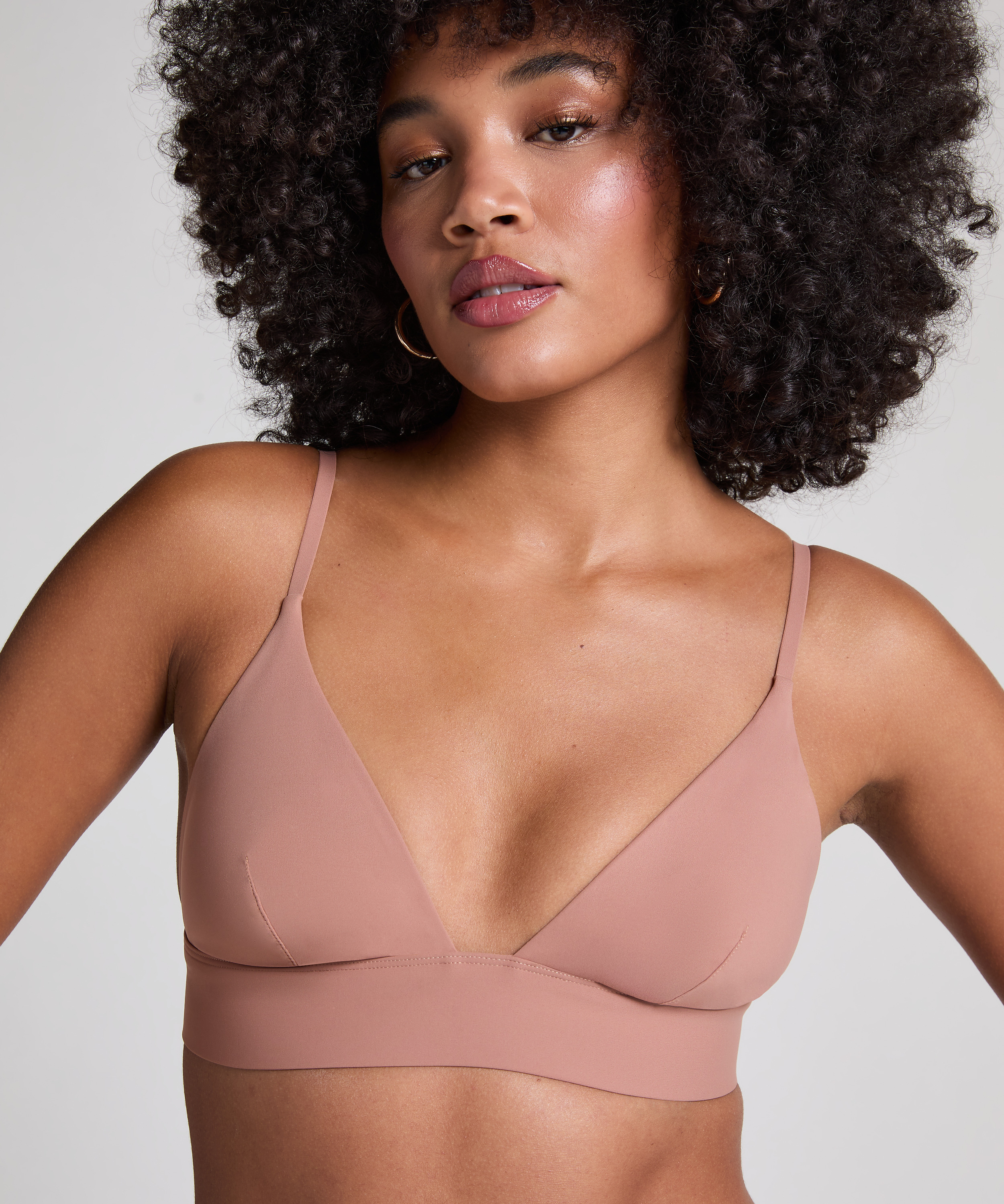 Triangle Bralette Smooth, Brun, main