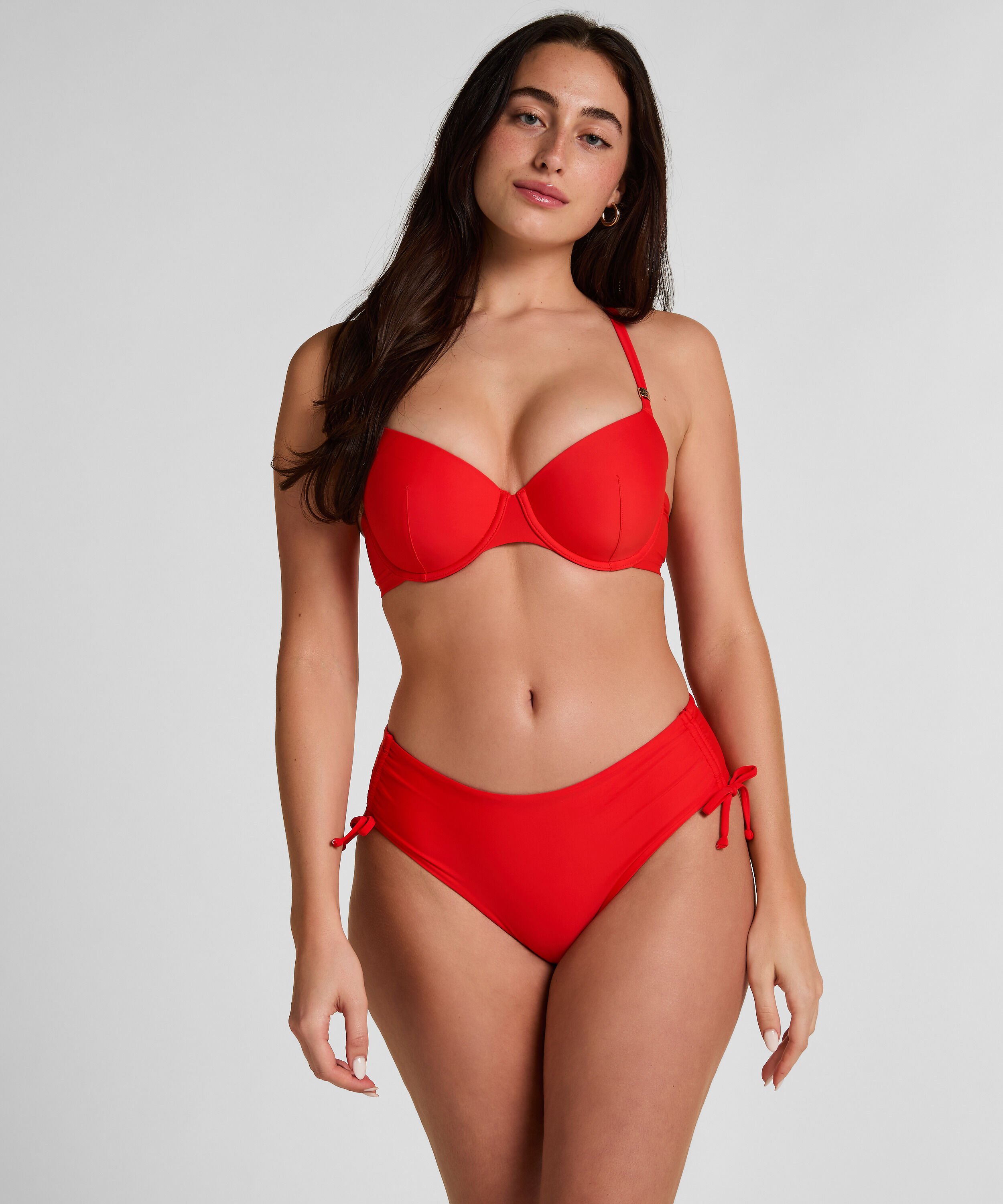 Midi Bikini Bottom Luxe, Rød
