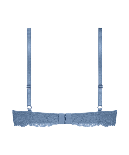 Vattert bh med bøyle push-up Marine, Blå