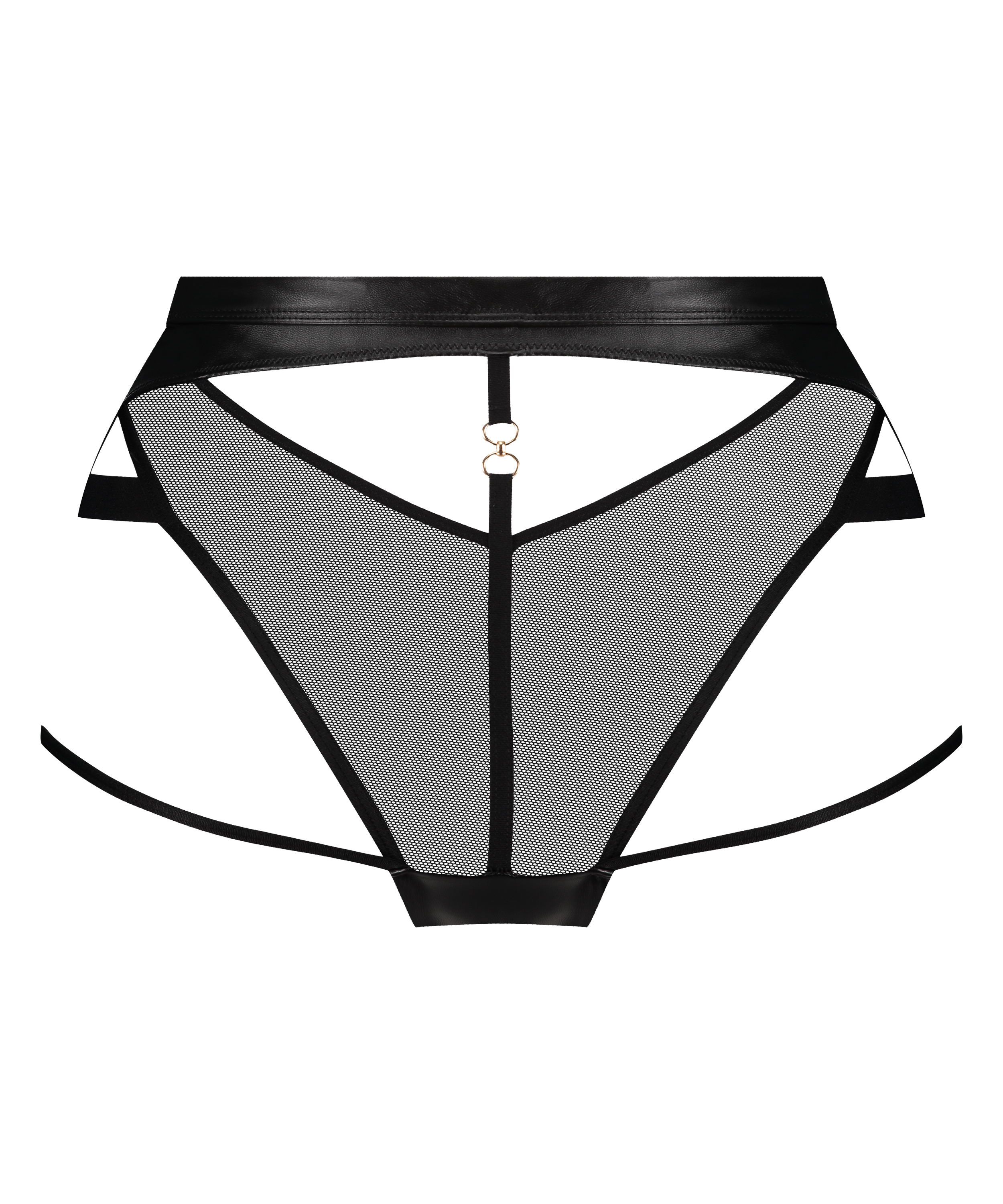 Faye high leg brasiliansk truse, Svart, main