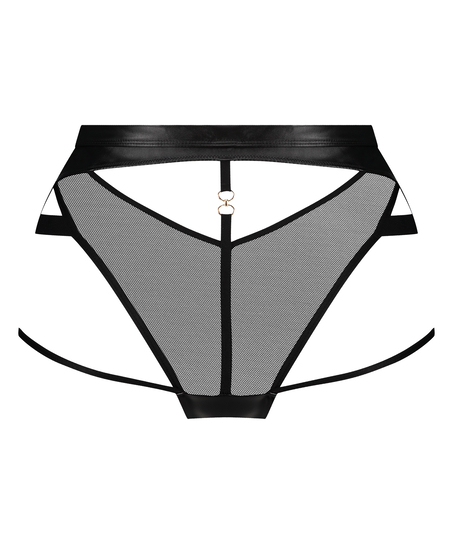 Faye high leg brasiliansk truse, Svart