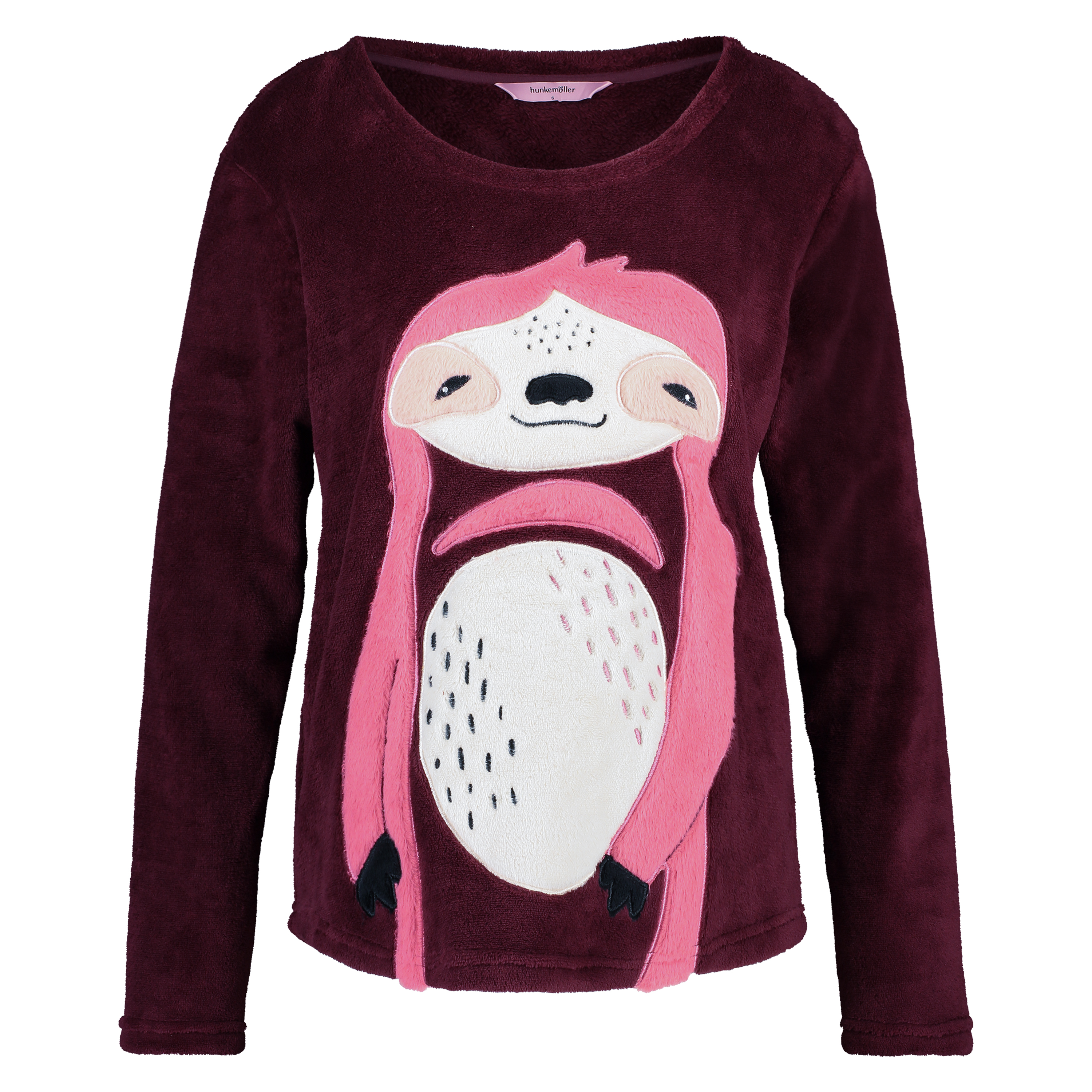 Long Fleece Sweater, Rød, main