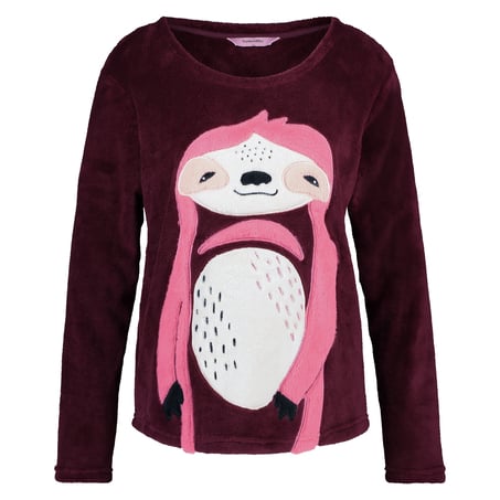 Long Fleece Sweater, Rød